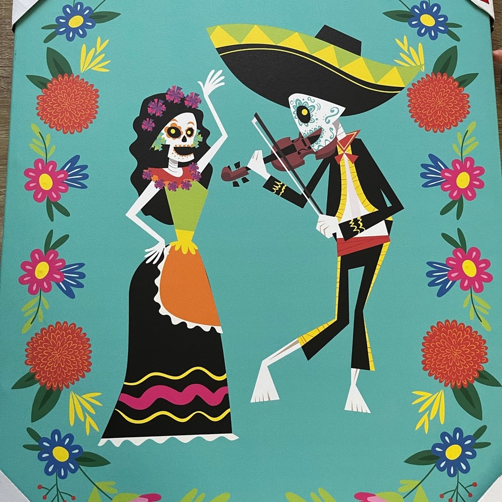 Dia de los muertos light up frame